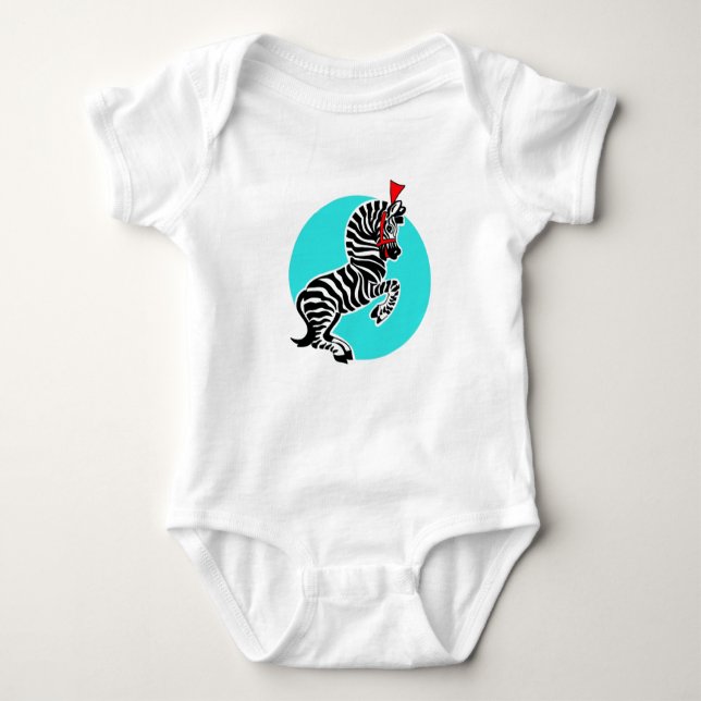 Zebra Baby Strampler (Vorderseite)