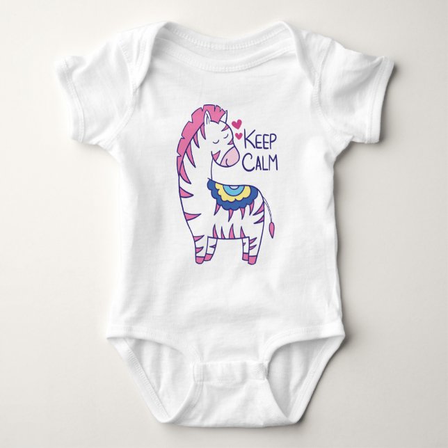 Zebra Baby Strampler (Vorderseite)