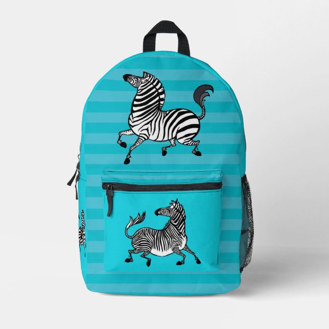 Zebra Backpack Bedruckter Rucksack (Vorderseite)