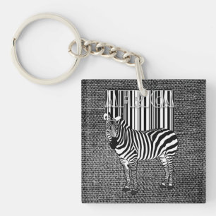 Zebra Barcode Schlüsselanhänger