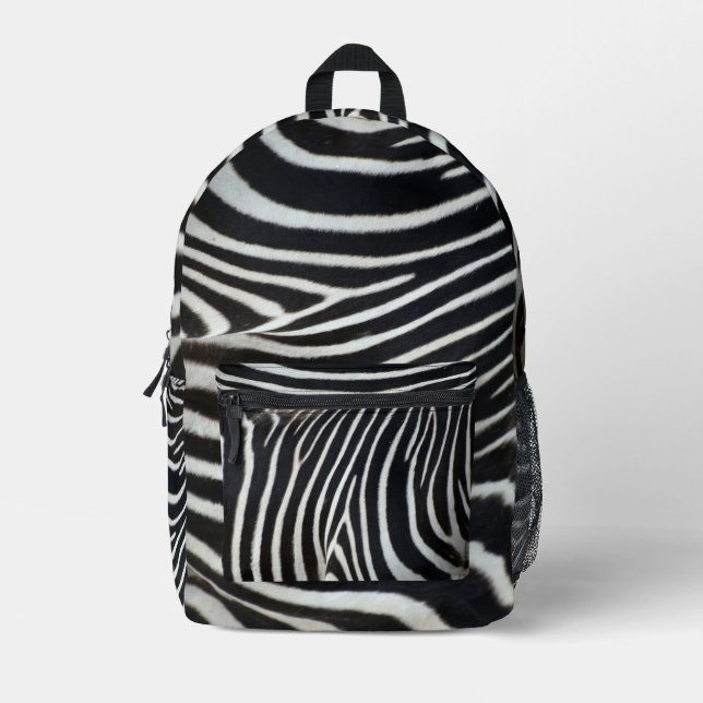 Zebra Bedruckter Rucksack (Vorderseite)