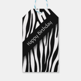 Zebra Birthday Geschenkanhänger