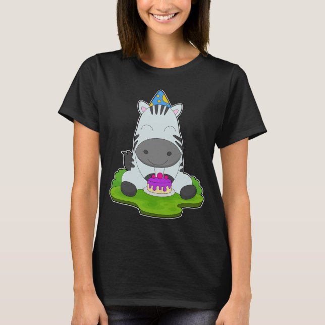 Zebra Birthday Party hat T-Shirt (Vorderseite)