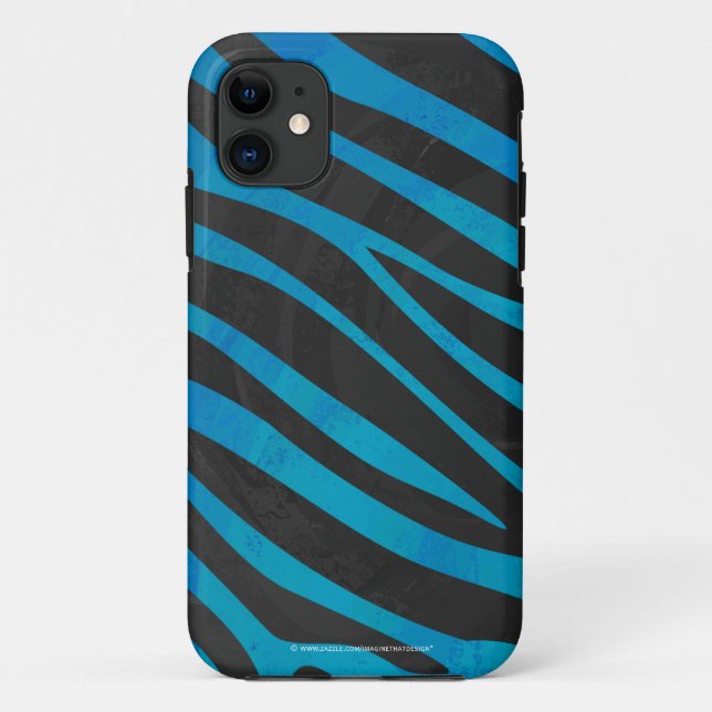 Zebra Black and Gray Print Case-Mate iPhone Hülle (Rückseite)