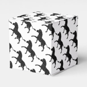 Zebra Black and Gray Print Silhouette Geschenkschachtel