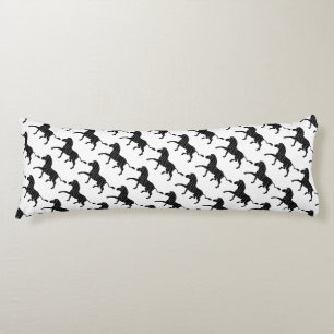 Zebra Black and Gray Print Silhouette Seitenschläferkissen