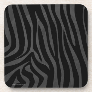 Zebra Black and Gray Print Untersetzer