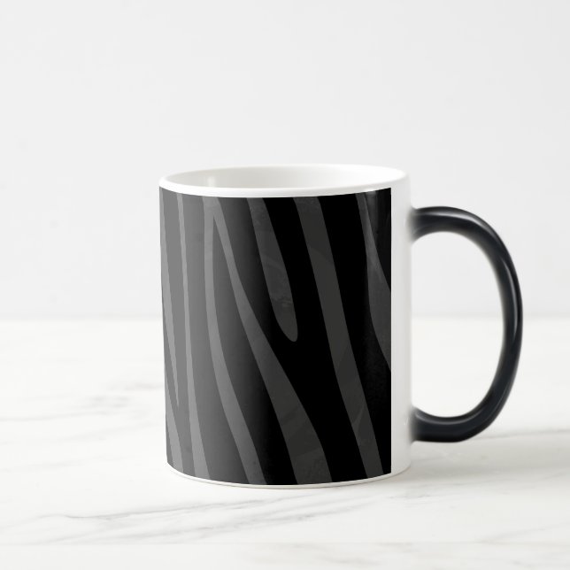 Zebra Black and Gray Print Verwandlungstasse (Rechts)