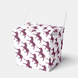 Zebra Black and Hot Pink Silhouette Geschenkschachtel