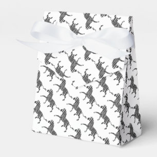 Zebra Black and Light Gray Silhouette Geschenkschachtel