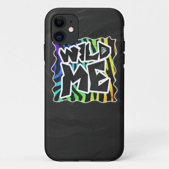 Zebra Black and Rainbow Wild Me Case-Mate iPhone Hülle (Rückseite)