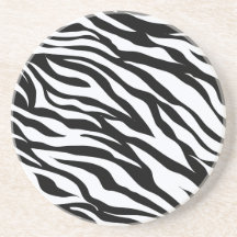Zebra Black and White Muster Drinks Coasters