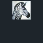 Zebra Black and White Portrait Large Leinwanddruck<br><div class="desc">Zebra print from original oil on canvas by Sue Maas</div>