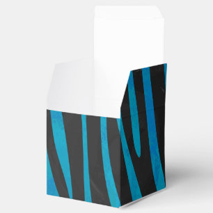 Zebra Black und Blue Print Geschenkschachtel