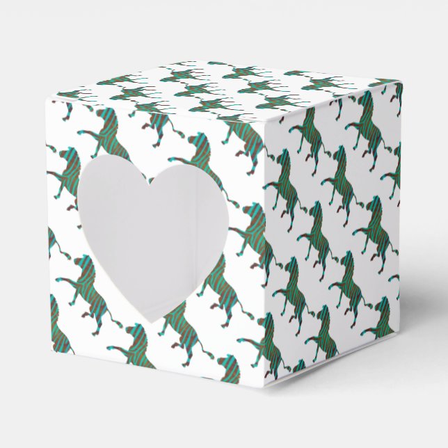 Zebra Black und Green Print Geschenkschachtel (Vorderseite)