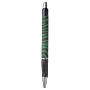 Zebra Black und Green Print Kugelschreiber