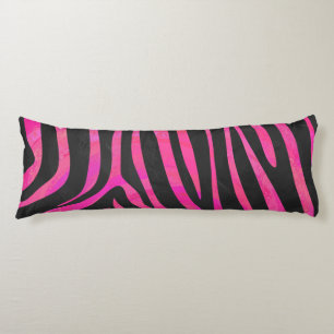 Zebra Black und Hot Pink Print Seitenschläferkissen