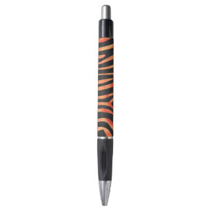 Zebra Black und Orange Print Kugelschreiber