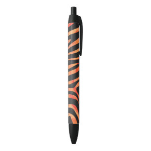Zebra Black und Orange Print Kugelschreiber