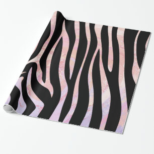 Zebra Black und Pink Print Geschenkpapier