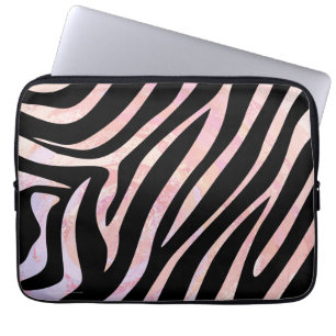 Zebra Black und Pink Print Laptopschutzhülle
