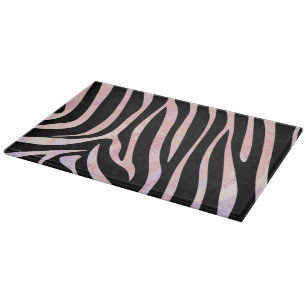 Zebra Black und Pink Print Schneidebrett