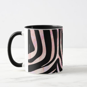 Zebra Black und Pink Print Tasse