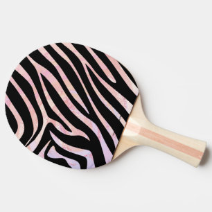 Zebra Black und Pink Print Tischtennis Schläger