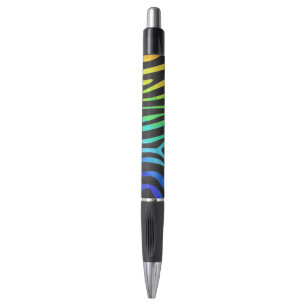 Zebra Black und Rainbow Print Kugelschreiber