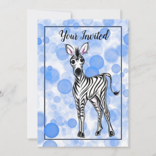 Zebra-Bläschen-Muster Einladung