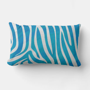 Zebra Blau und Weiß Lendenkissen