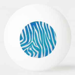 Zebra Blau und Weiß Tischtennisball