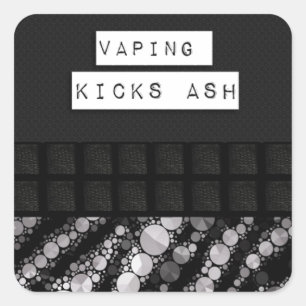 Zebra Bling Vape Quadratischer Aufkleber