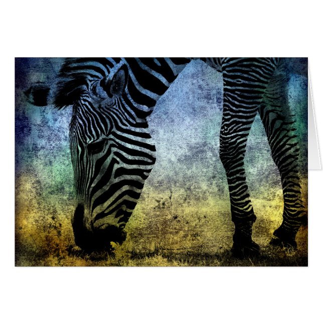 Zebra Blue et Green Grunge (Devant horizontal)