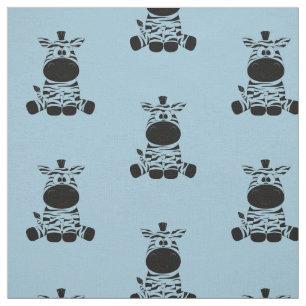 Zebra Blues Stoff