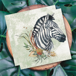 Zebra-Blumenkarte