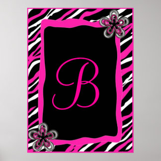 Zebra Border Personalisiert Wall Art Poster
