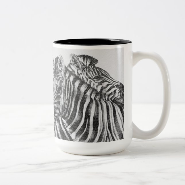 Zebra-Brüder Zweifarbige Tasse (Rechts)