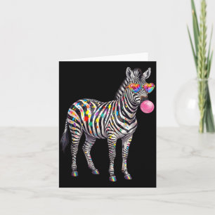 Zebra Bubble-Gummi-Sonnenbrille Lustige Tierliebha Karte