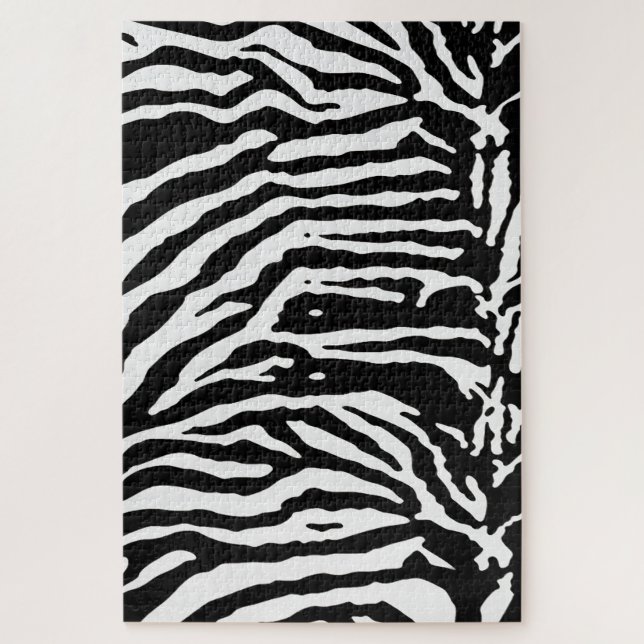 Zebra Camouflage Black and White Artistic Pattern (Vertikal)