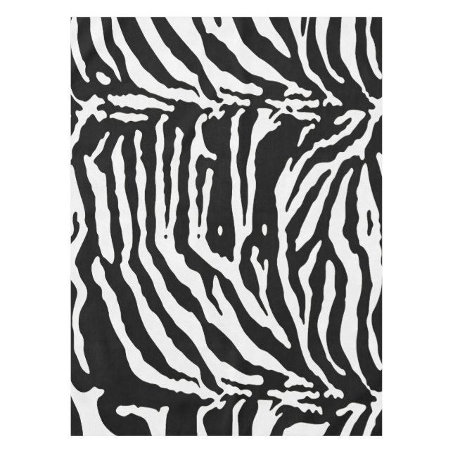 Zebra Camouflage Black and White Artistic Pattern Tischdecke (Vorderseite)