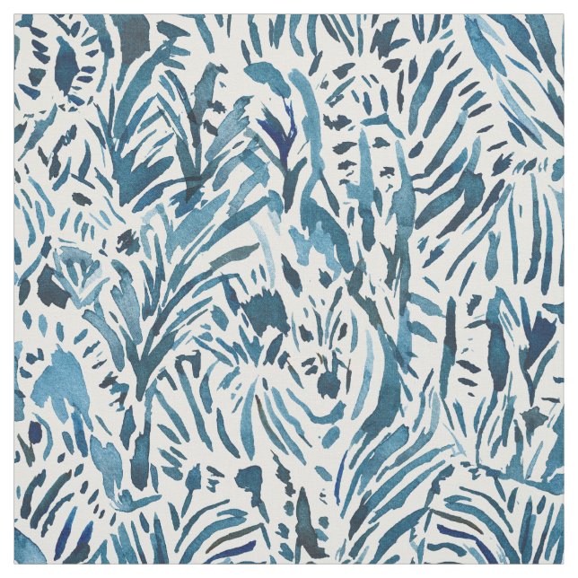 ZEBRA-CAMOUFLAGE Indigo-Safari Stoff (Muster)