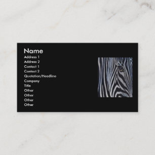 Zebra Carte de visite