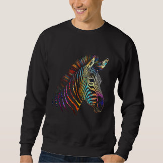 Zebra Colourful Animal Zoo Animal Sweatshirt