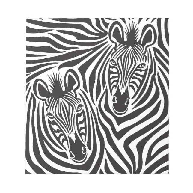 Zebra Couple Notizblock (Vorderseite)