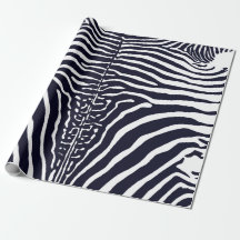 Zebra Cowhide Print Schwarzweiß Packpapier