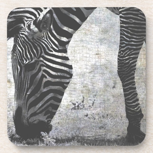 Zebra Crackle Untersetzer (Vorderseite)