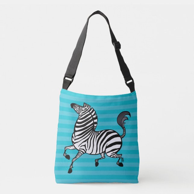 Zebra Crossbody Bag Tragetaschen Mit Langen Trägern (Vorderseite)