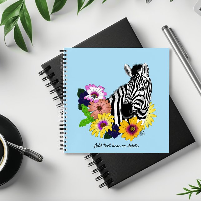 Zebra Daisies Blue Notizbuch (Von Creator hochgeladen)