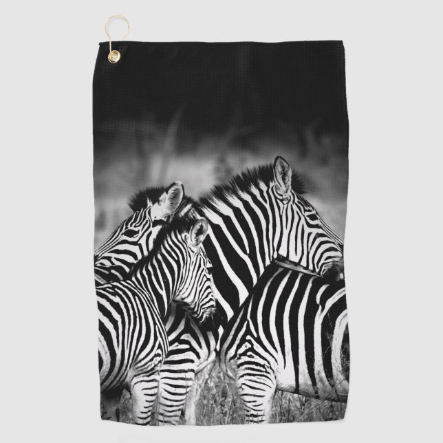 Zebra-Dazzle Golfhandtuch (Vorderseite)